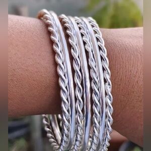 7 Sterling Silver bangles 925